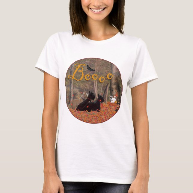 T-shirt Modèle saisonnier d'automne de Terrier Écossais (Devant)
