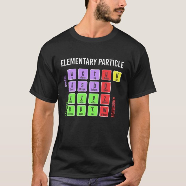 T-shirt Modèle standard de physique des particules élément (Devant)