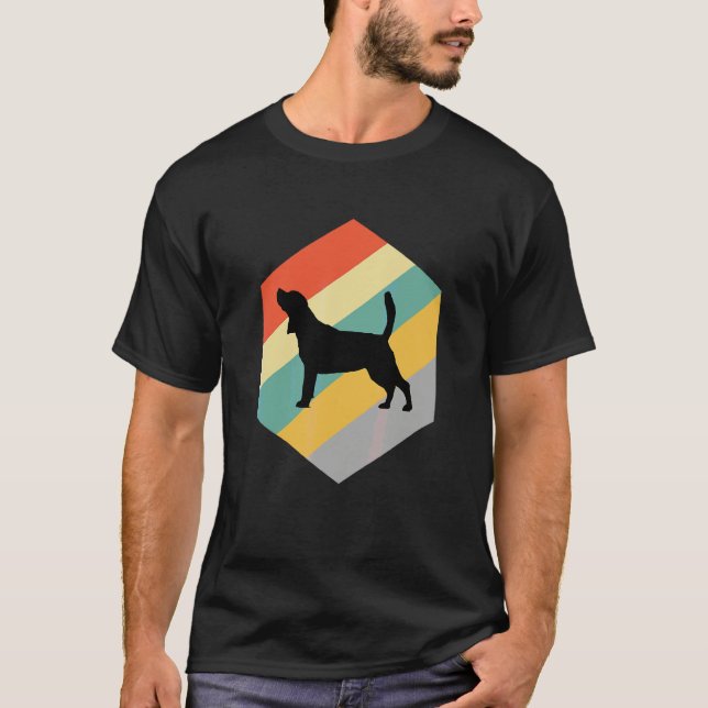 T-shirt Modèle vintage de chien Beagle (Devant)