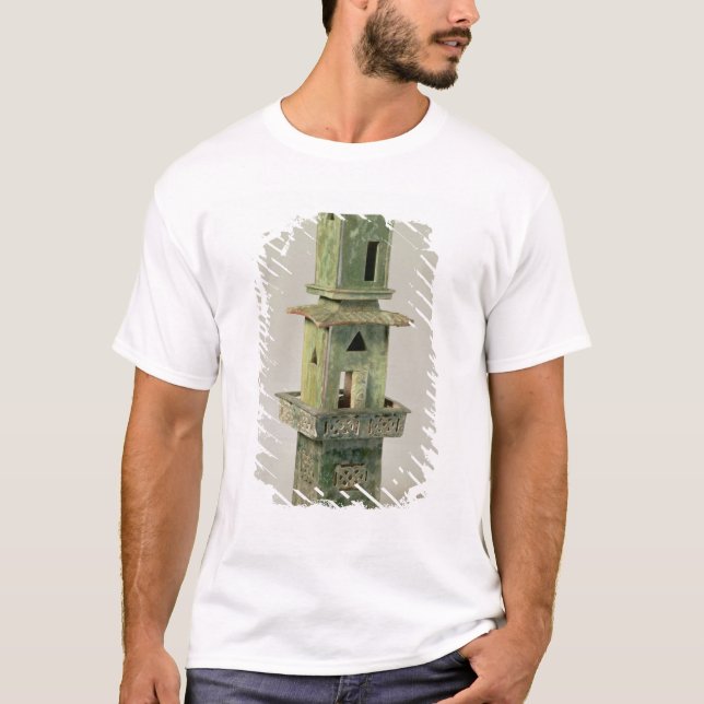 T-shirt Modèle vitré par vert d'une tour (Devant)
