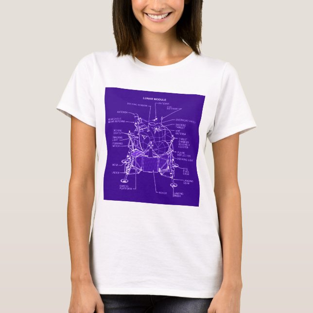 T-shirt Modèles de module lunaire d'Apollo (Devant)