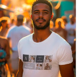 T-shirt Moden 3Collage Photo & Grey Meilleur Cadeau Famili<br><div class="desc">Moden 3Collage Photo & Grey Meilleur Cadeau Familial</div>