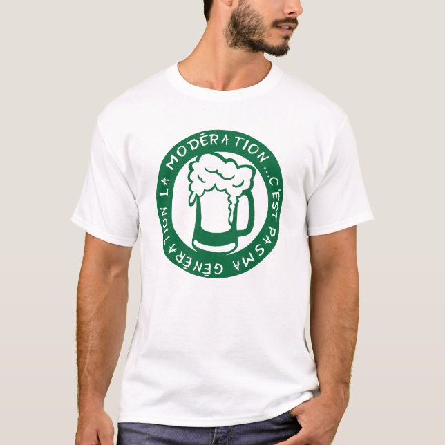 T-shirt moderation generation alcool biere verre logo 1 (Devant)
