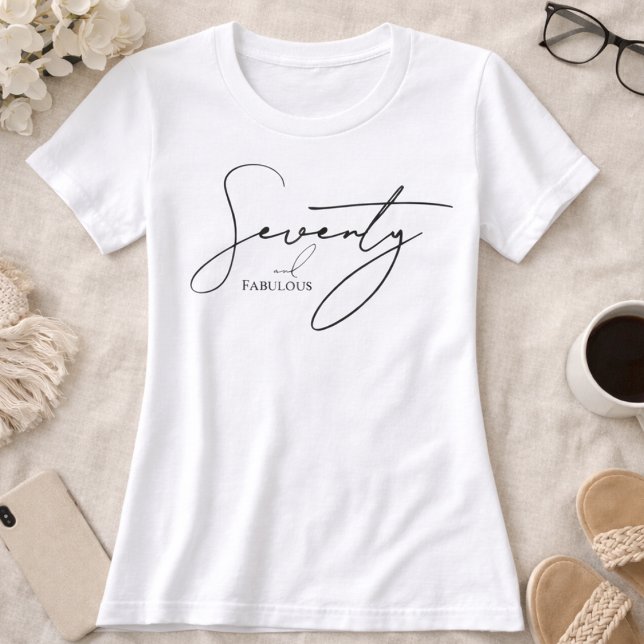 T-shirt Modern 70 and Fabulous 70th Birthday Party  (Créateur téléchargé)