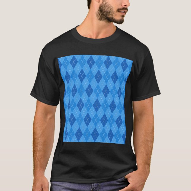 T-shirt Modern Argyle Chic, Cozy Argyle Classic (Devant)