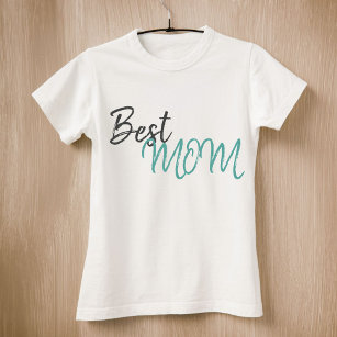 T-shirt Modern Best Mom Script Mère`Jour