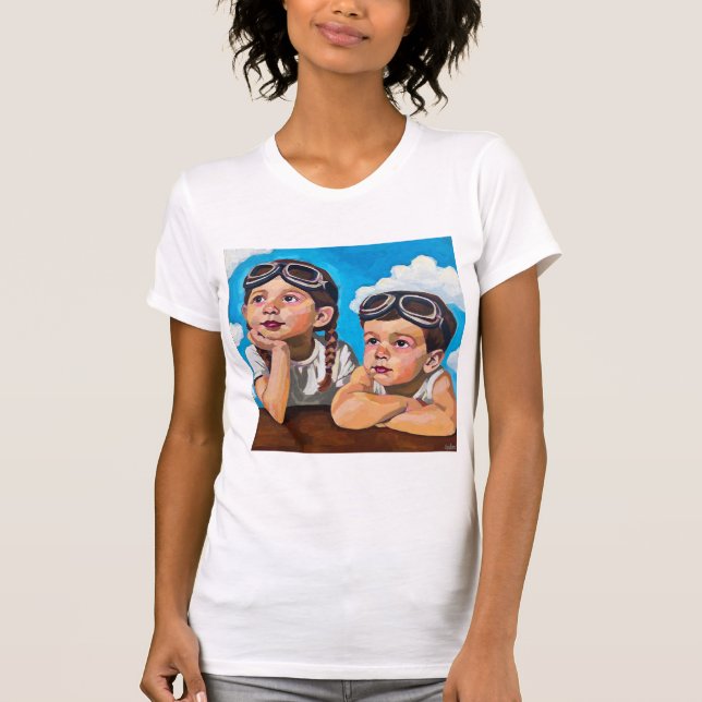T-shirt Modern Cherub Painting - Rembrandt Inspired Art (Devant)