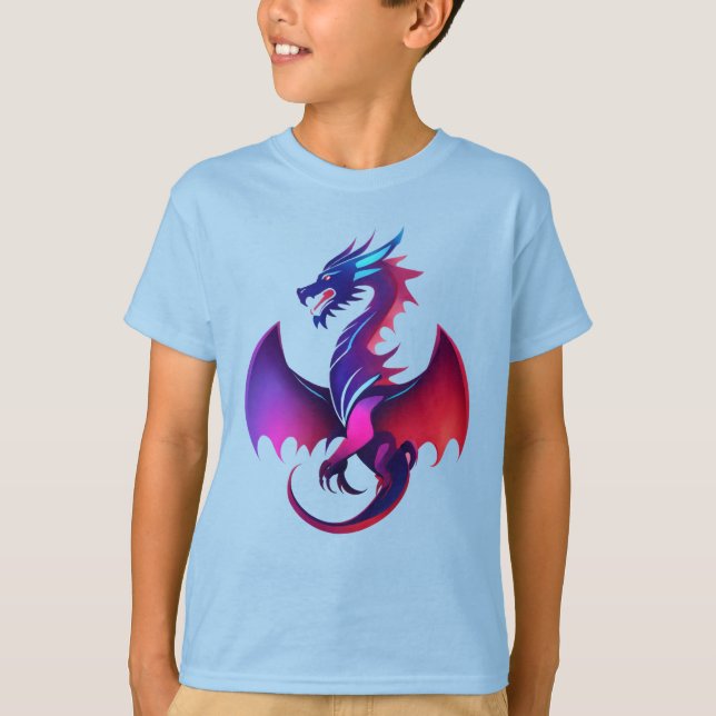 T-shirt "Modern Dragon Emblem" conçu (Devant)