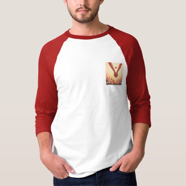 T-shirt Modern Elegant Valentine’s Day Romantic Love Desig (Devant)