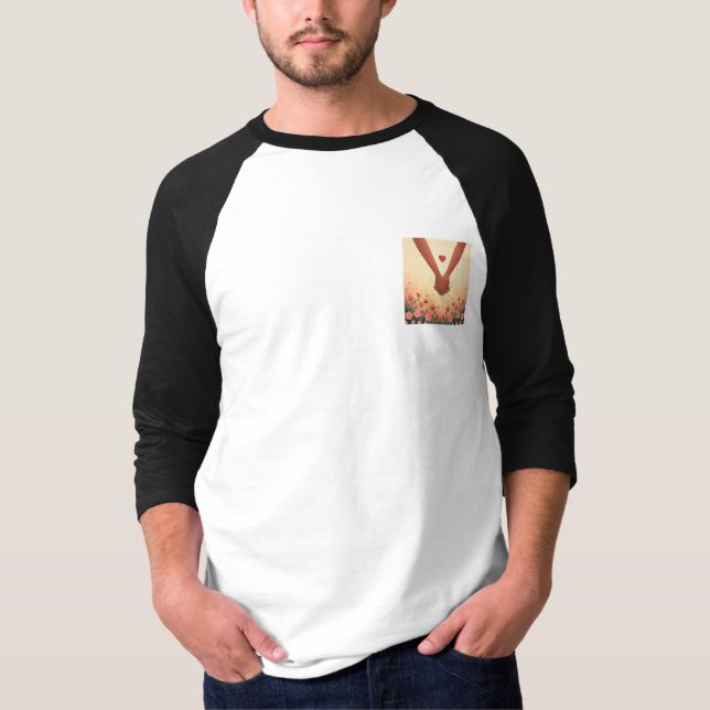 T-shirt Modern Elegant Valentine’s Day Romantic Love Desig (Devant)