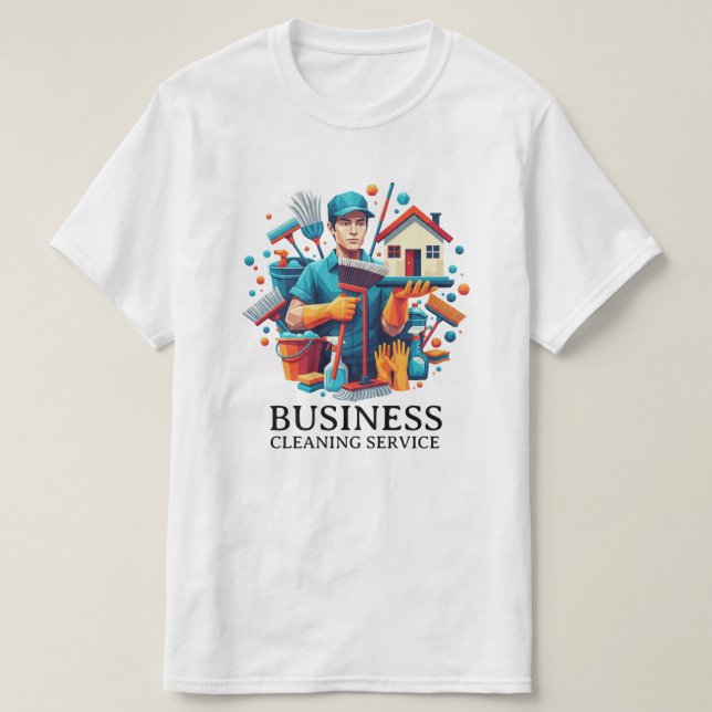 T-shirt Modern House Cleaning Maid Service Housekeeping (Design devant)