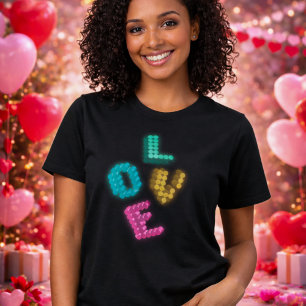 T-shirt Modern Love 3D   Graphisme Pastel Lumineux Esthéti