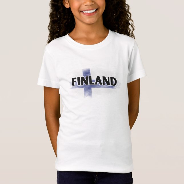 T-Shirt Modern Love Finlande Drapeau Helsinki Souvenir (Devant)