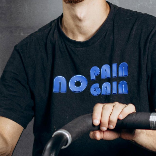 T-shirt Modern Minimalist No Pain No Gain Fitness Gym  (Créateur téléchargé)