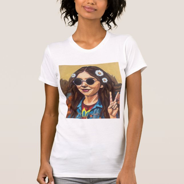 T-shirt Modern Mona Lisa Painting - da Vinci Inspired Art (Devant)