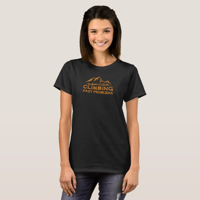T-shirt Modern Mountain Hiking orange black (Devant entier)