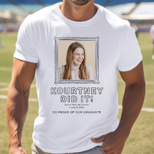 T-shirt Modern Photo l'a fait ! Diplômé fier