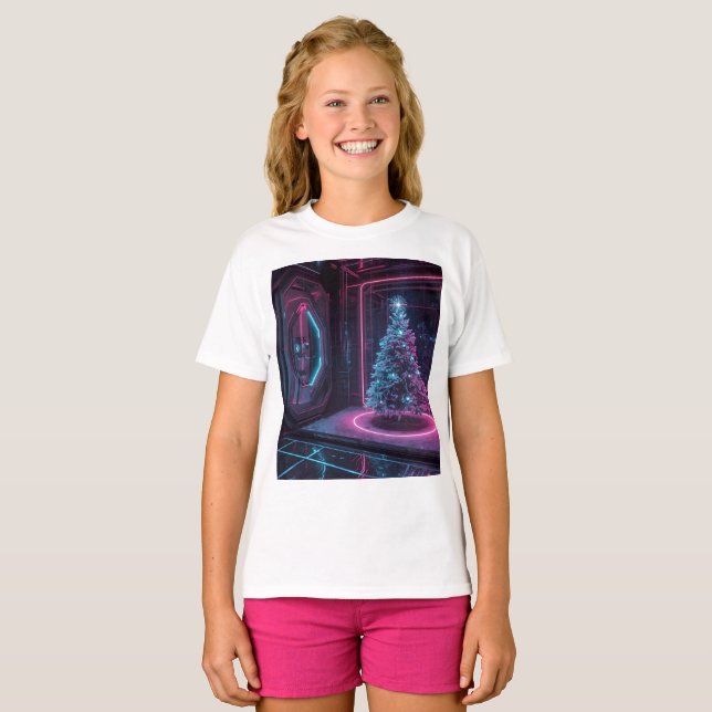 T-shirt Modern Sci-Fi Holiday Design (Devant entier)