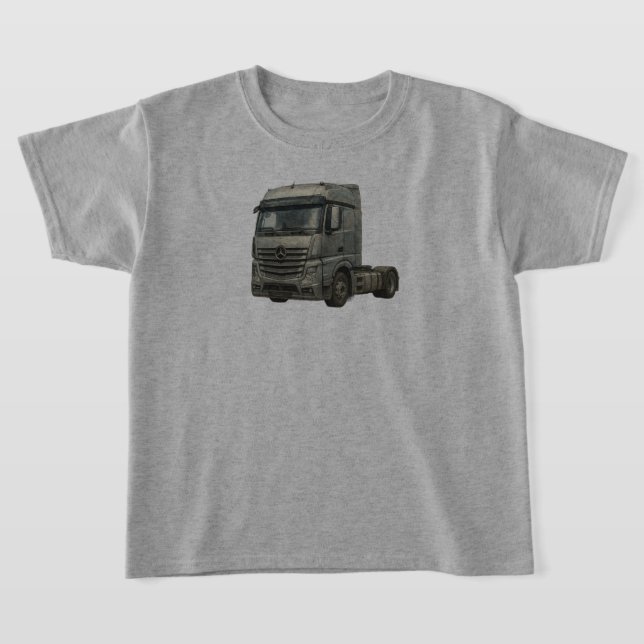 T-shirt Modern Semi Truck Watercolor Illustration (Poser)