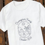 T-shirt Modern Simple Cool Minimalist Family Vacation<br><div class="desc">Design is composed of modern style typography - Add your family name and year.</div>
