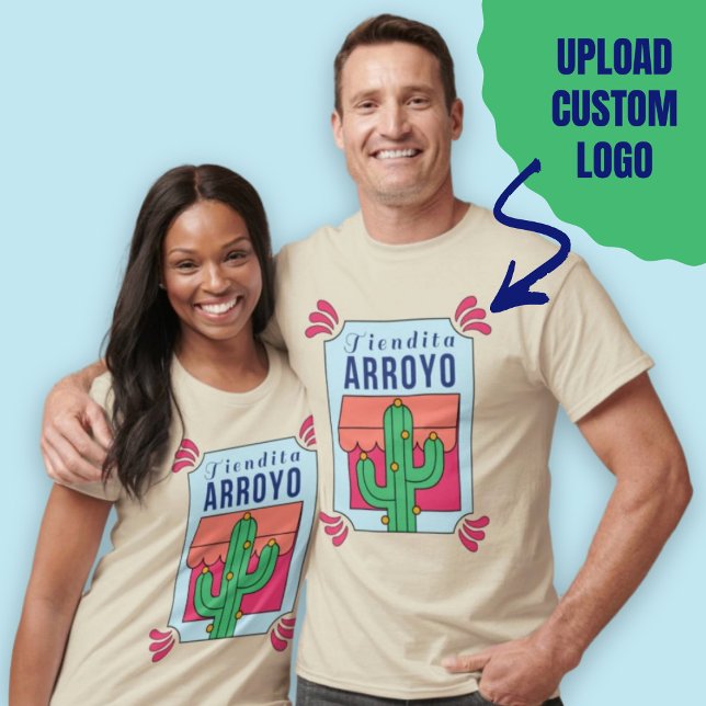 T-shirt Modern Upload Custom Logo Small Business (Modern Upload Custom Logo Small Business T-Shirt.)