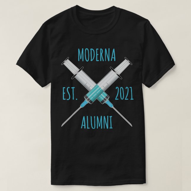 T-shirt Moderna Est 2021 Alumni Funny Vaccine Vaccination  (Design devant)