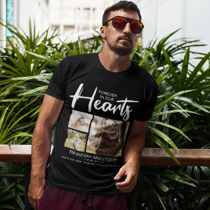 T-shirt Moderne À jamais dans nos cœurs   Funérailles
