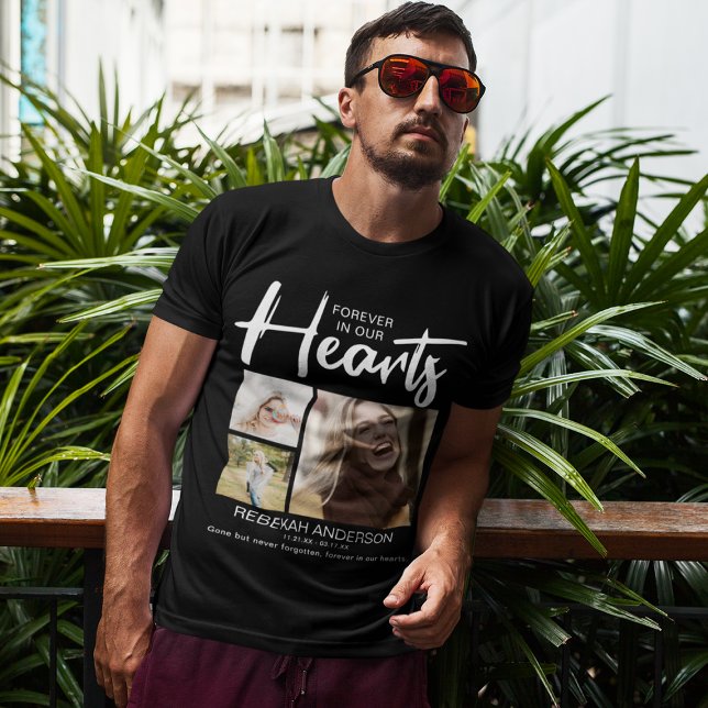 T-shirt Moderne À jamais dans nos cœurs | Funérailles (Créateur téléchargé)