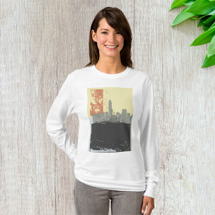 T-shirt Moderne Abstrait Arrière - plan urbain Vibrant