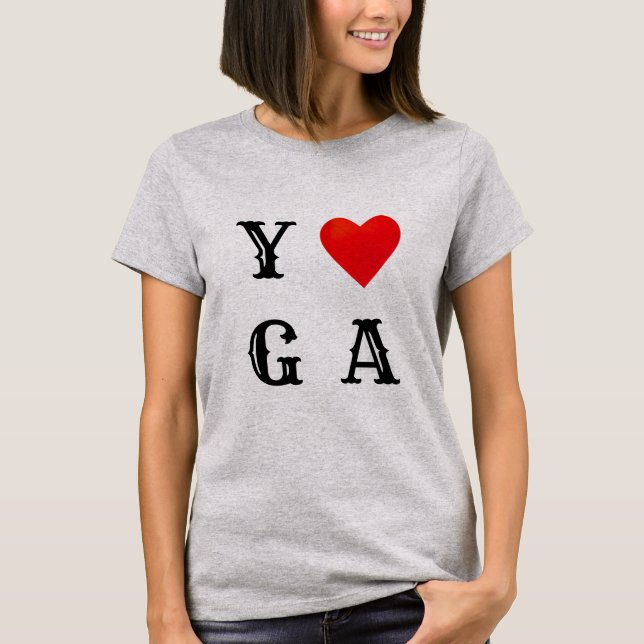 T-shirt Moderne Beau coeur de Yoga (Devant)