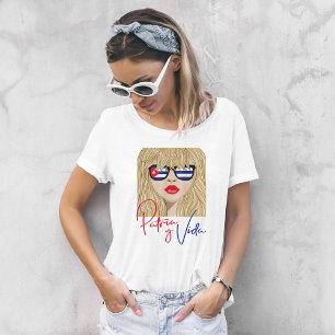 T-shirt moderne Blonde Woman Patria y Vida