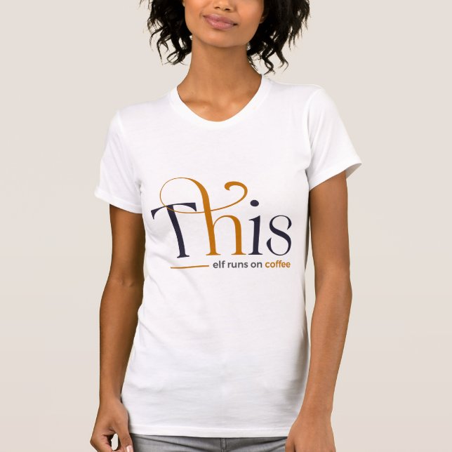 T-shirt Moderne Cette Fée Tourne Au Café Vacances (Devant)