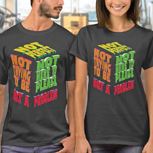 T-shirt Moderne Coloré Drôle Pas Parfait Citation Typograp