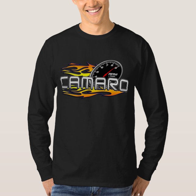 T-shirt moderne de tachymètre de Camaro (Devant)