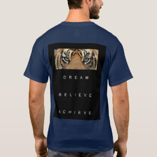 T-shirt Moderne Elegant Marine Blue Tiger Motivationnel