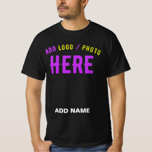 T-SHIRT MODERNE ET MODERNE PERSONNALISABLE NOIR VÉRIFIÉ