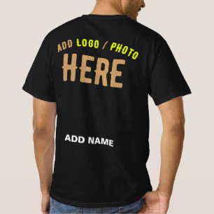 T-SHIRT MODERNE ET MODERNE PERSONNALISABLE NOIR VÉRIFIÉ