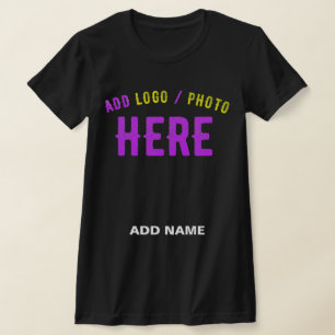 T-SHIRT MODERNE ET MODERNE PERSONNALISABLE NOIR VÉRIFIÉ
