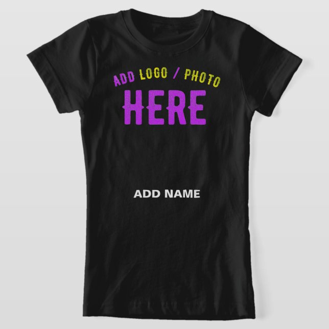 T-Shirt MODERNE ET MODERNE PERSONNALISABLE NOIR VÉRIFIÉ (Poser)