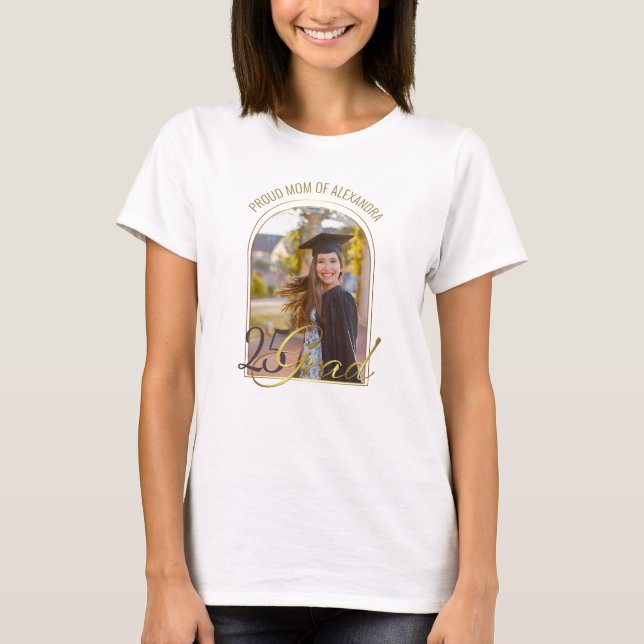 T-shirt Moderne Fier Maman de Grad Custom Photo Boho Arch (Devant)