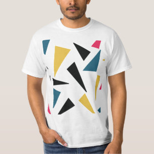 T-shirt Moderne, gai, amusant, vibrant motif géométrique