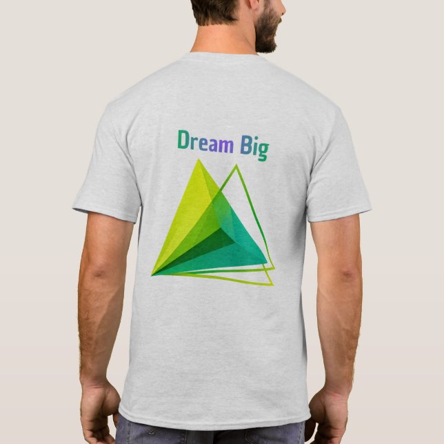 T-Shirt Moderne Géométrique 3D Keep Going (Dos)