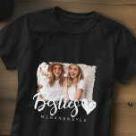 T-shirt Moderne Grunge Heart Best Friends BFF Photo<br><div class="desc">Design is composed of fun and playful typographiy with sans serif and serif font. Add a custom photo.</div>
