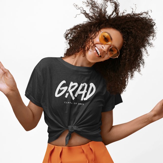 T-shirt Moderne Grunge Typo GRAD Classe de 2024 (Créateur téléchargé)