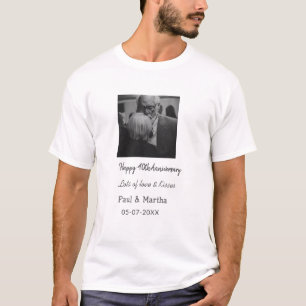 T-shirt Moderne heureux 40e anniversaire ajouter nom date 
