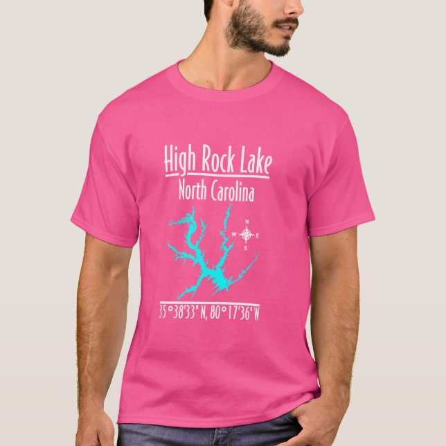 T-shirt Moderne High Rock Lake - Caroline du Nord (Devant)