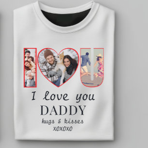 T-shirt Moderne Je ♥ U Personnalisé Je T'Aime Papa Maman 3
