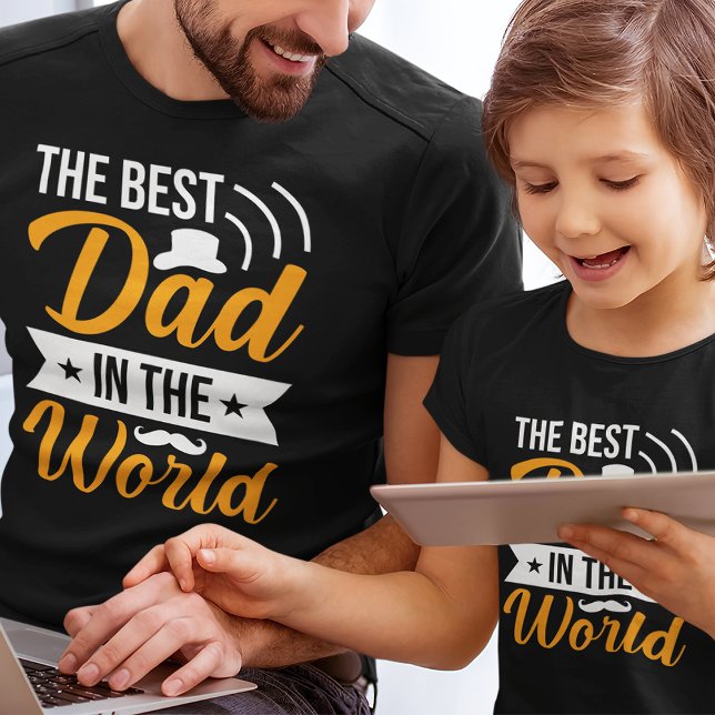 T-shirt Moderne Le meilleur papa du monde Hommes (Créateur téléchargé)