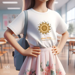 T-shirt Moderne Mandala Doodle Filles Fleur Orange 3D