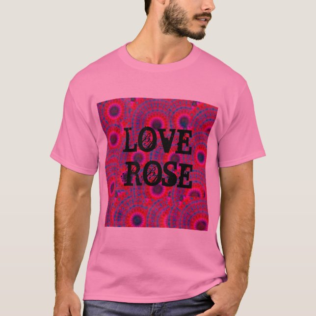 T-SHIRT MODERNE MANDALA ROSE COULEUR ROSE (Devant)